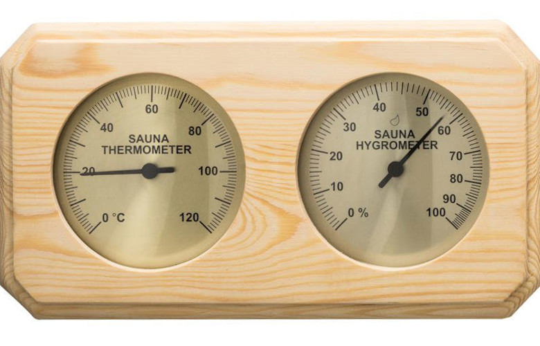 Finnische Sauna: Temperatur-Anzeige