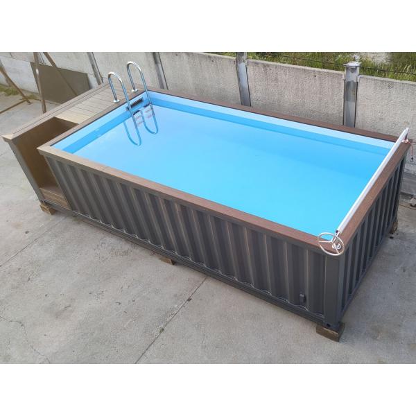 Swim Spa Container mit Fenster **inklusive Rollabdeckung**